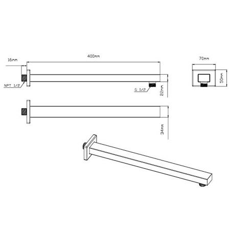 Душевой гарнитур Vincea VSFW-431T1RBG встраиваемый, термостатический, 3 режима, брашированное золото