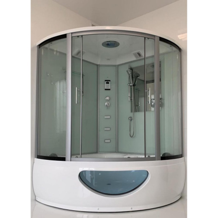 Душевая кабина Frank F-651 Blaсk с баней 130x130