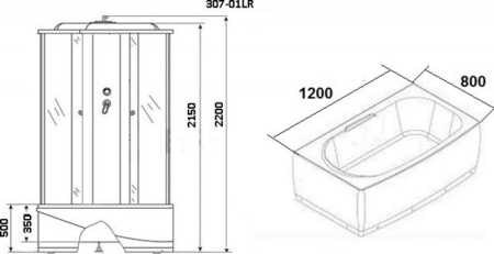 Душевая кабина Niagara Ultra NG-1910-01R 120x80 Душевая кабина Niagara Ultra NG-1910-01R 120x80