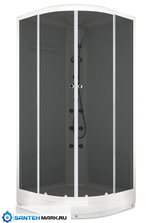 Душевая кабина Domani-Spa Delight 99 с гидромассажем светлые стенки матовые стекла Душевая кабина Domani-Spa Delight 99 с гидромассажем светлые стенки матовые стекла