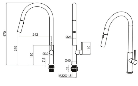 Смеситель Allen Brau Sprungfeder 5.60002-SS сталь браш