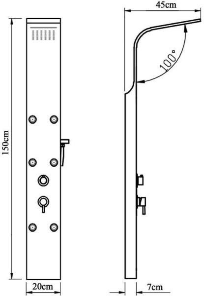 Душевая панель Aquanet Galaxy White с гидромассажем