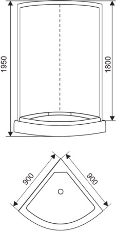 Душевая кабина Arcus S-01G (90*90*210)