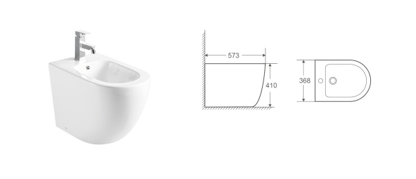 Биде WeltWasser MERZBACH 003 GL-WT белый глянец Биде WeltWasser MERZBACH 003 GL-WT белый глянец