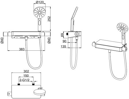 Смеситель Allen Brau Fantasy 5.11002-31 черный матовый