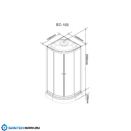 Душевая кабина Parly EC103P