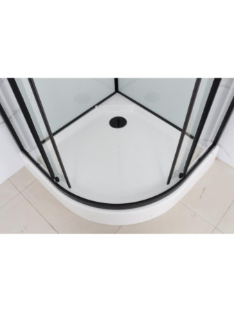 Душевая кабина Frank F409 Black 90x90 без крыши