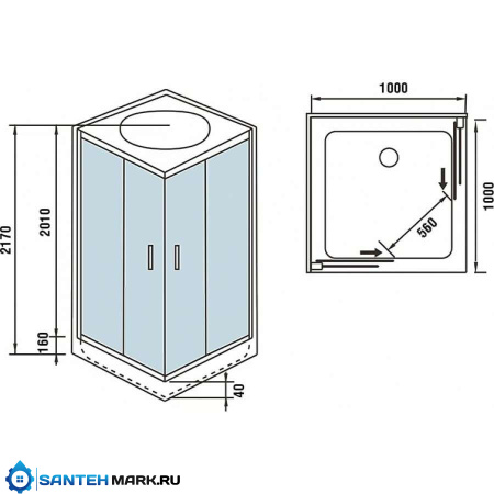 Душевая кабина WeltWasser WW500 Laine 1004