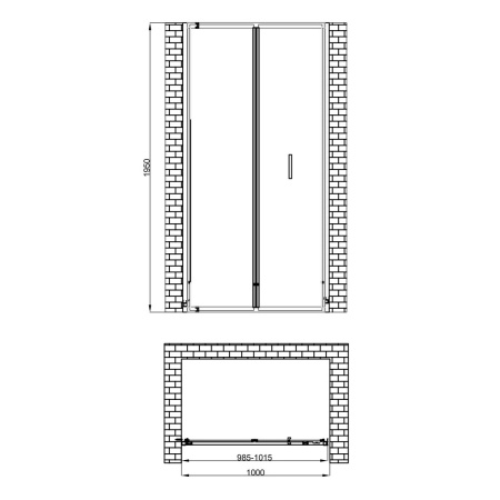 Душевая дверь в нишу Berges LEGOS LS-4 1000