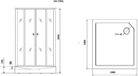 Душевая кабина Grossman GR-270QR 100x100