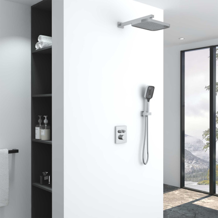 Душевой гарнитур Vincea VSFW-321MT1CH встраиваемый, термостатический, двухрежимный, хром