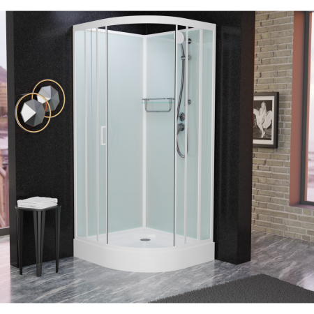 Душевая кабина Frank F408 White 80x80 без крыши