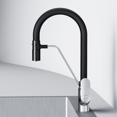 Смеситель для кухонной мойки AM.PM Like F8007802 Хром Черный