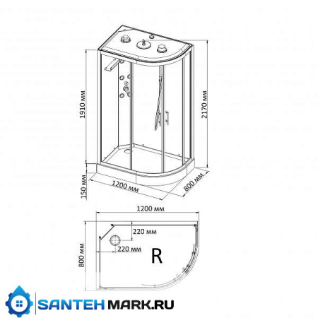Душевая кабина BandHours Cristal R