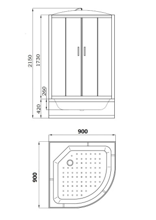 Душевая кабина Parly EB92P