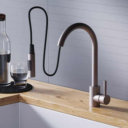 Смеситель для кухонной мойки Dorff Logic D3007511 Сатин