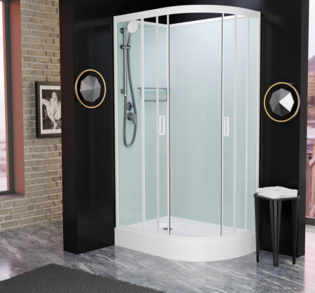 Душевая кабина Frank F412L White 120x80 без крыши