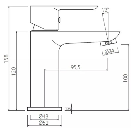 Смеситель для раковины Damixa Scandi Pro HFSP02100 Хром