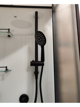 Душевая кабина Frank F409 Black 90x90 без крыши