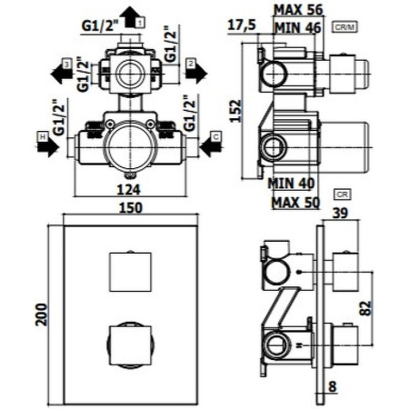 Смеситель Paffoni Level LEQ519CR/M (с внутренней частью) Смеситель Paffoni Level LEQ519CR/M (с внутренней частью)