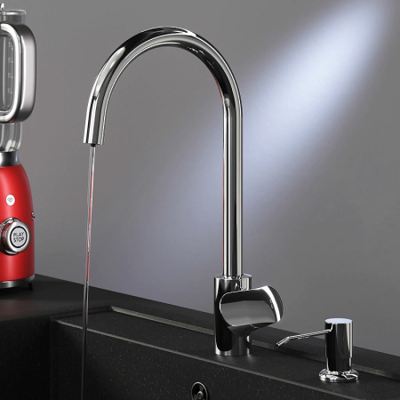 Смеситель для кухонной мойки AM.PM Like F8007T00 с дозатором для моющего средства Хром