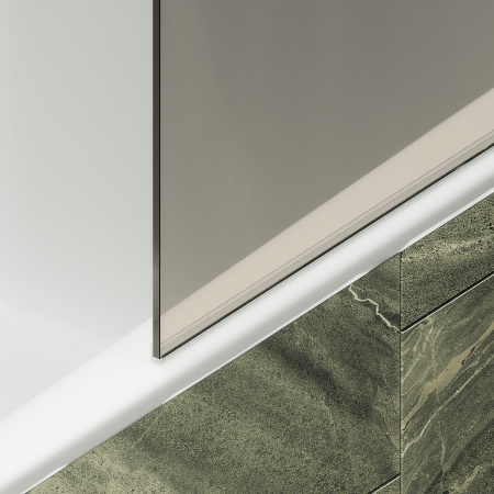 Шторка на ванну MaybahGlass в широком профиле, 8 мм, Стекло Бронза, 30x140 (MGV-250-6ш)