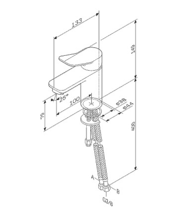 Смеситель для раковины AM.PM X-Joy F85A02133 Белый