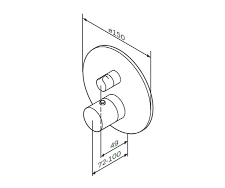 Смеситель для душа AM.PM Like F8085500 с термостатом Хром