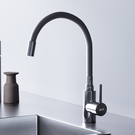 Смеситель для кухонной мойки Dorff Logic D3007633 Хром Белый Смеситель для кухонной мойки Dorff Logic D3007633 Хром Белый