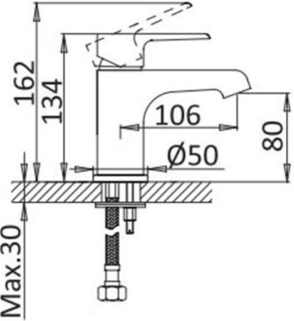Смеситель для раковины Cezares Nautic NAUTIC-LS1-NOP