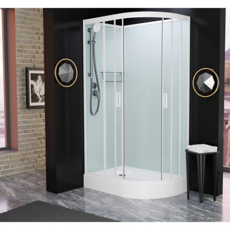 Душевая кабина Frank F412L White 120x80 без крыши