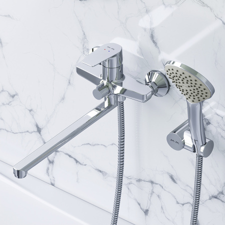 Смеситель для ванны AM.PM Gem F90A95000 универсальный Хром