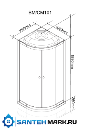 Душевая кабина Parly BM101T Душевая кабина Parly BM101T
