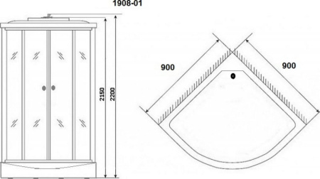 Душевая кабина Niagara Ultra NG-1908-01 90x90
