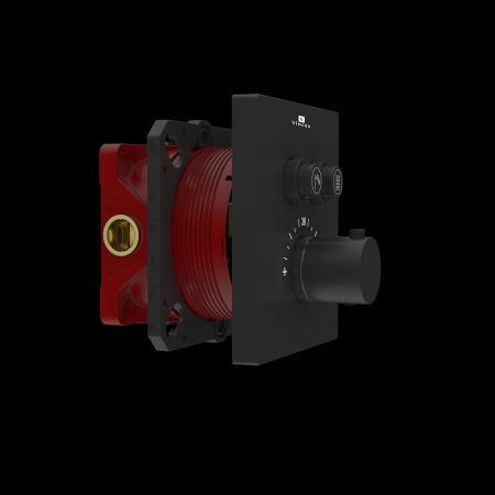 Смеситель для душа Vincea VSCV-321TMB двухфункциональный, термостатический, черный