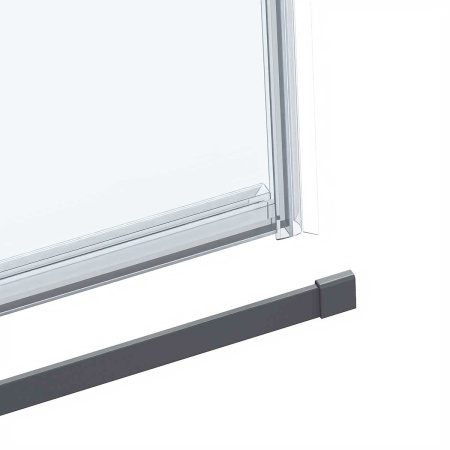 Душевая дверь в нишу Vincea Como Soft VDS-1CS130CLGM, 1300, вороненая сталь, стекло прозрачное