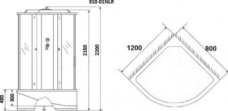 Душевая кабина Niagara Ultra NG-310-01RN 120x80
