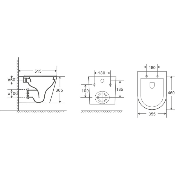 Унитаз WeltWasser Salzbach 043 MT-GR 10000010283 подвесной Серый матовый с сиденьем Микролифт