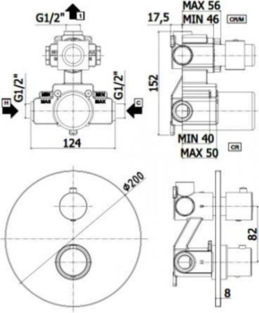 Смеситель Paffoni Light LIQ013CR (с внутренней частью) Смеситель Paffoni Light LIQ013CR (с внутренней частью)