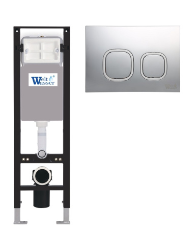 Инсталляция WELTWASSER WW AMBERG 350 CR 10000012279 кнопка хром