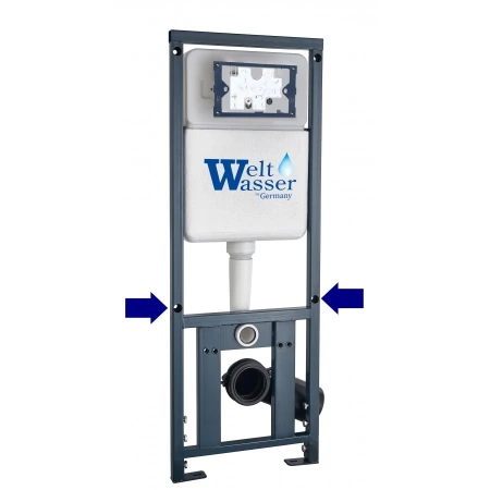 Комплект Weltwasser 10000010356 подвесной унитаз Baarbach 004 GL-WT + инсталляция Marberg 410 + кнопка MAR 410 RD MT-BL