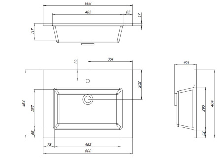Раковина Aquanet Текла 60 Раковина Aquanet Текла 60