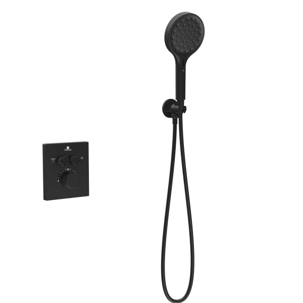 Душевой гарнитур Vincea Inspire VSFW-3I21MT3MB встраиваемый, термостатический, двухрежимный, черный