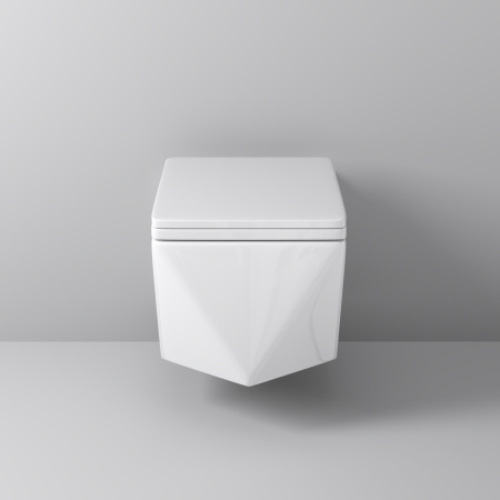 Унитаз Grossman GR-4481 Cristal (520*360*350) подвесной БЕЗОБОДКОВЫЙ с толстой крышкой