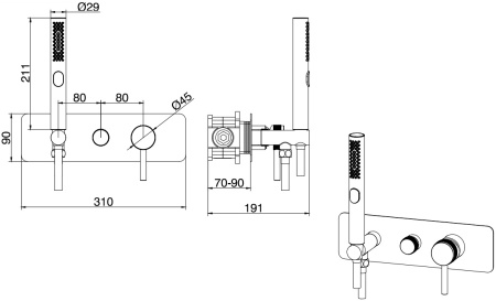 Смеситель Allen Brau Priority 5.31009-BN (с внутренней частью) никель браш
