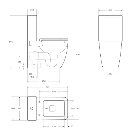 Унитаз BelBagno LUCE-TOR BB2197CP-TOR/SC/BB2197T безободковый со смывом TORNADO