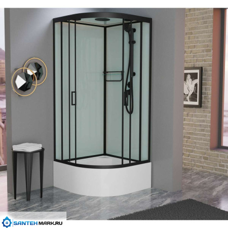 Душевая кабина Frank F400/2 Black 100x100