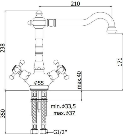 Смеситель Paffoni Belinda FBLV180BR