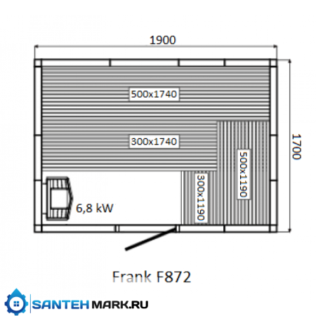 Сауна Frank F 876 (270x170x210) Кедр Экстра