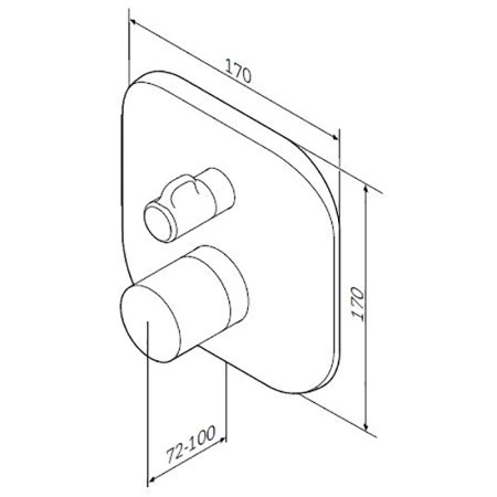 Смеситель для душа AM.PM Sensation F3075600 с термостатом Хром